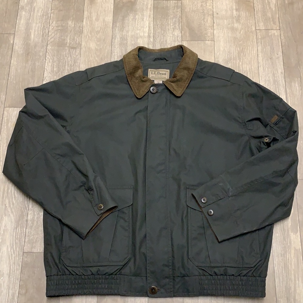 Mens L.L Bean Chore Corduroy Flannel Lined Full Zip Jacket